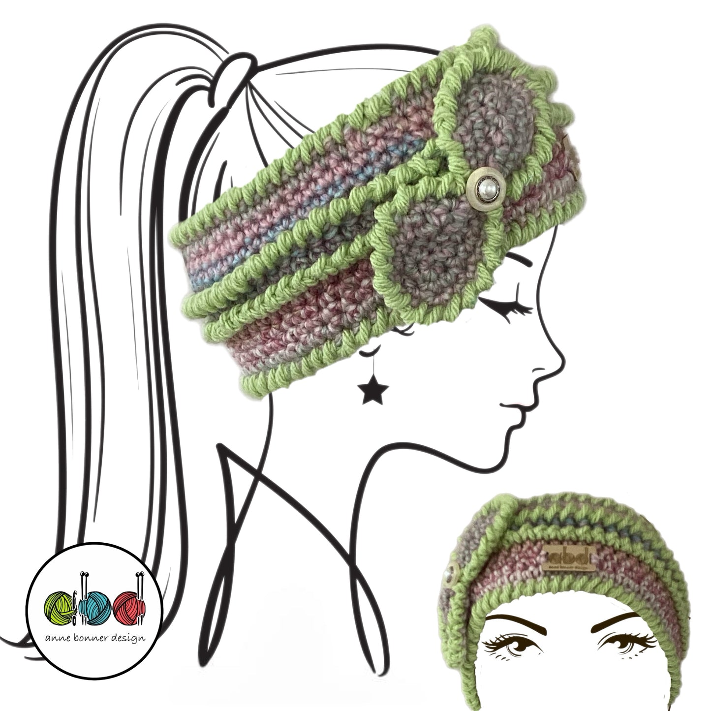 Handmade Crochet Headband - One of a Kind | HB006