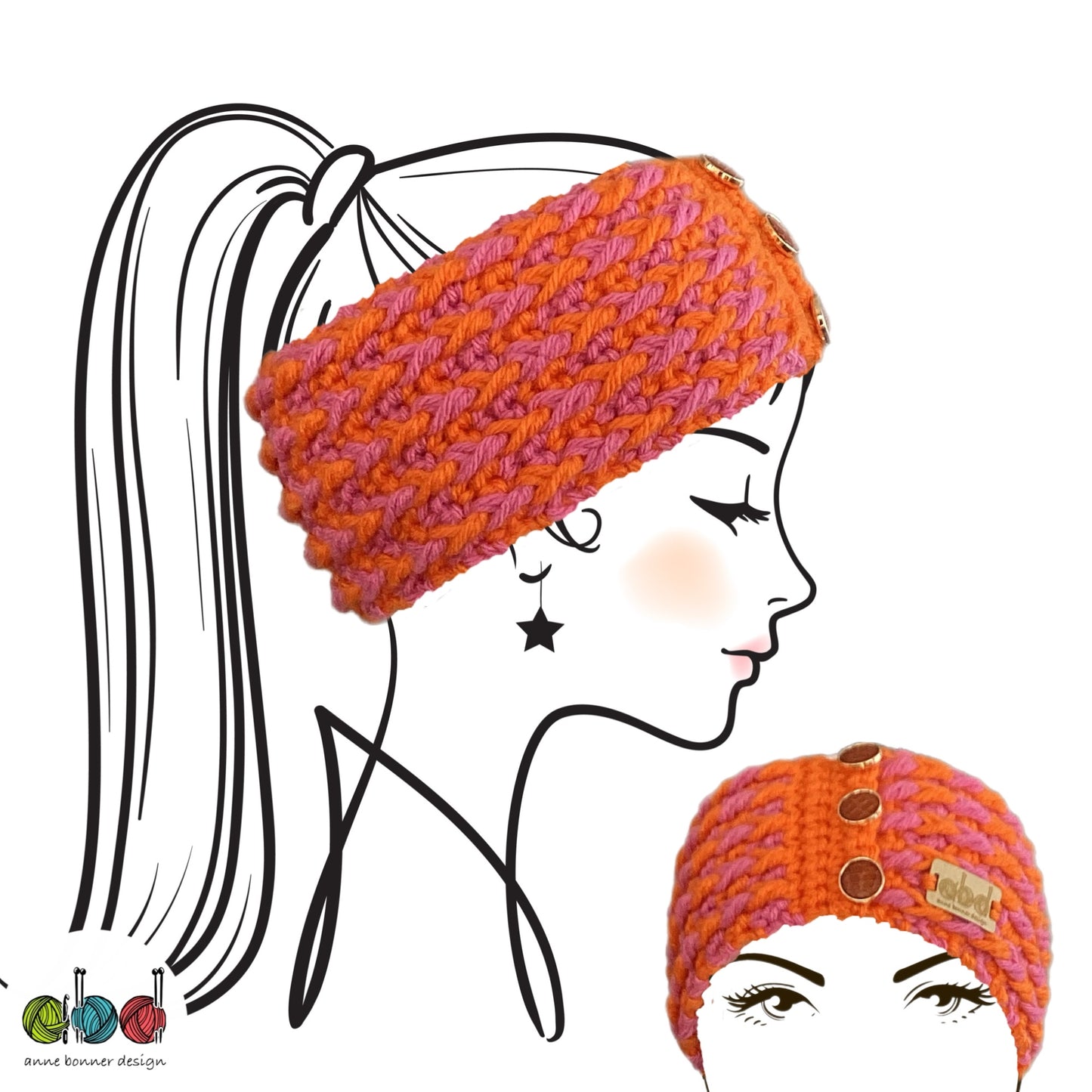 Handmade Crochet Headband - One of a Kind | HB009