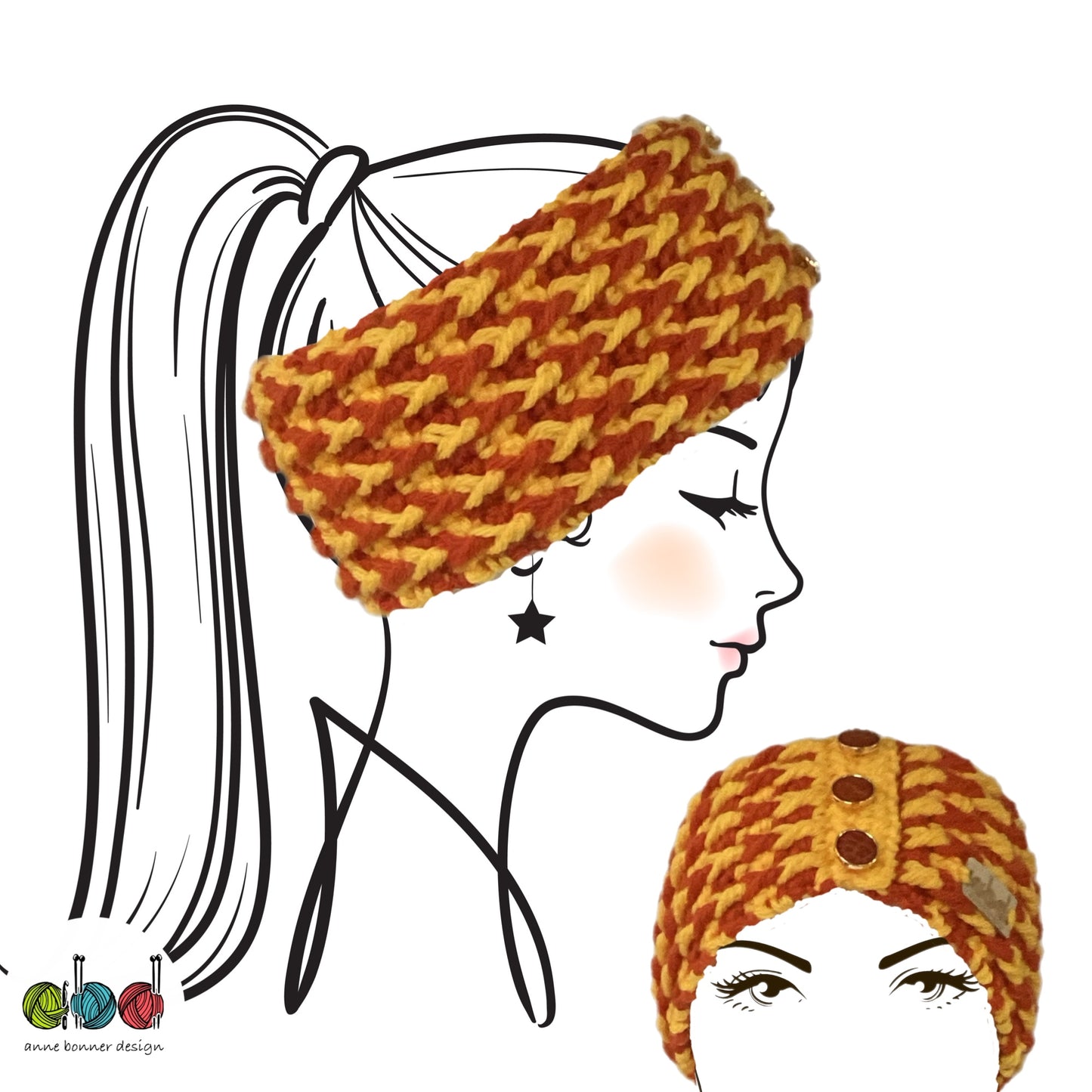 Handmade Crochet Headband - One of a Kind | HB013