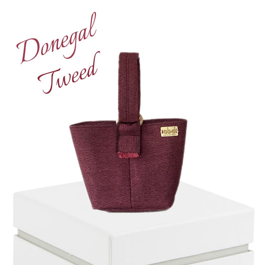 Handcrafted Donegal Tweed Wrist Bag – One of a Kind | WB008