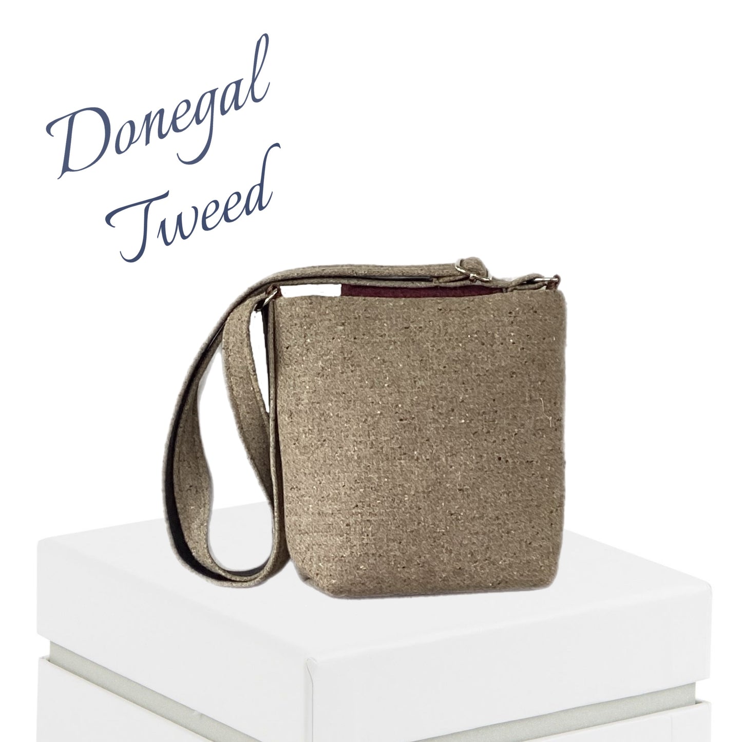 Handcrafted Donegal Tweed Crossbody Bag – One of a Kind | CB013)