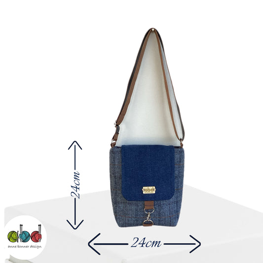 Handcrafted Donegal Tweed Crossbody Bag – One of a Kind |CB007)