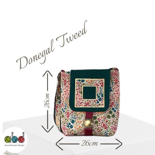 Handcrafted Donegal Tweed Crossbody Bag – One of a Kind |CB018
