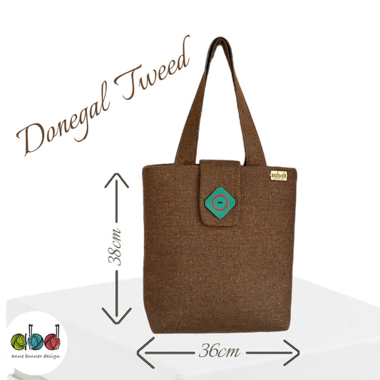 Handcrafted Donegal Tweed Tote Bag – One of a Kind | TB010
