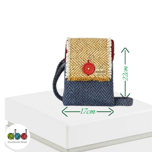 Handcrafted Donegal Tweed Crossbody Phone Bag – One of a Kind | PB003