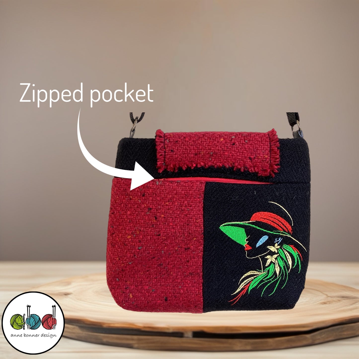 Handcrafted Donegal Tweed Crossbody Bag – One of a Kind | CB006