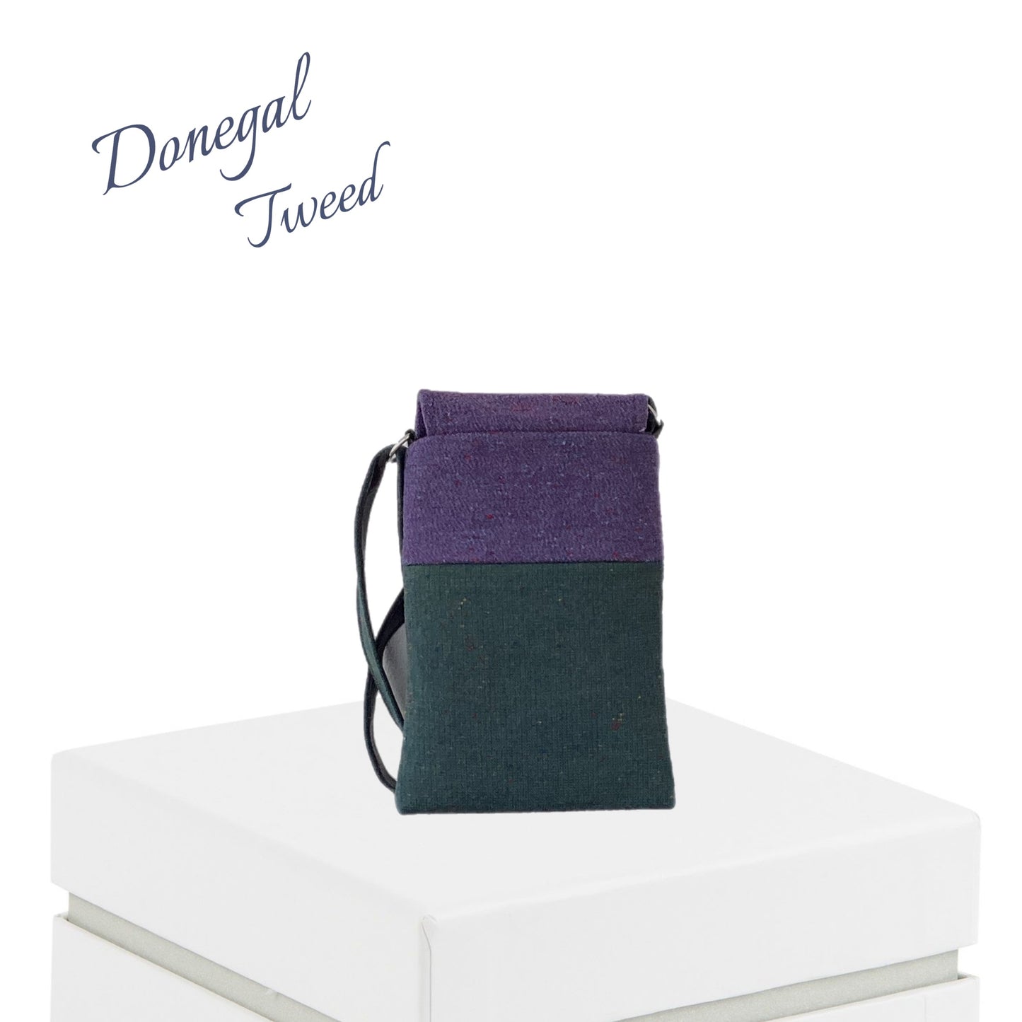 Handcrafted Donegal Tweed Crossbody Phone Bag – One of a Kind | PB004
