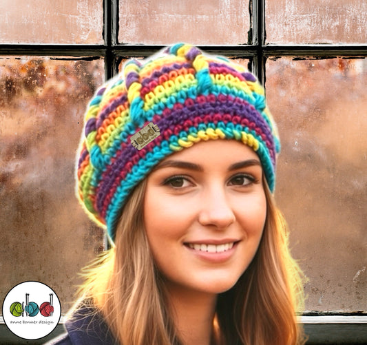 Handmade Crochet Beret Hat - One of a Kind | AH013