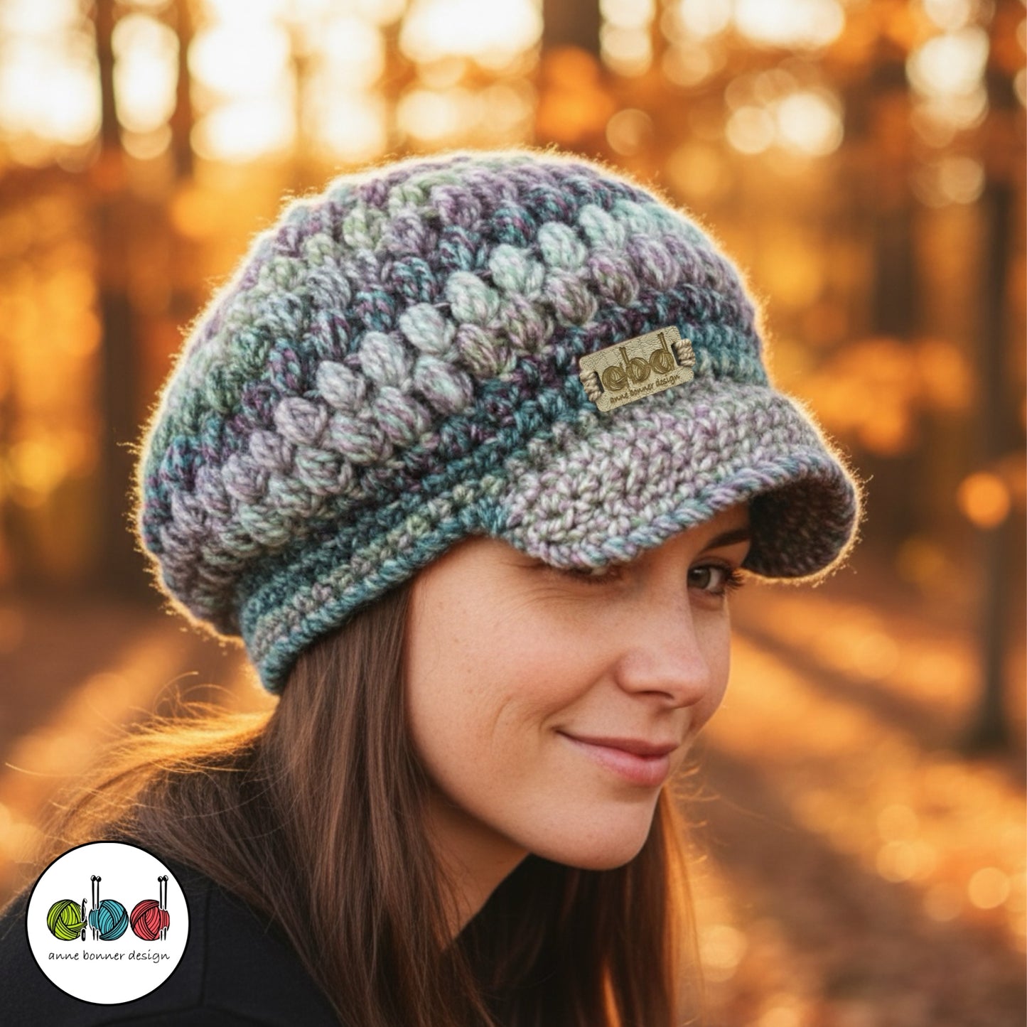 Handmade Crochet Newsboy Hat - One of a Kind | AH020