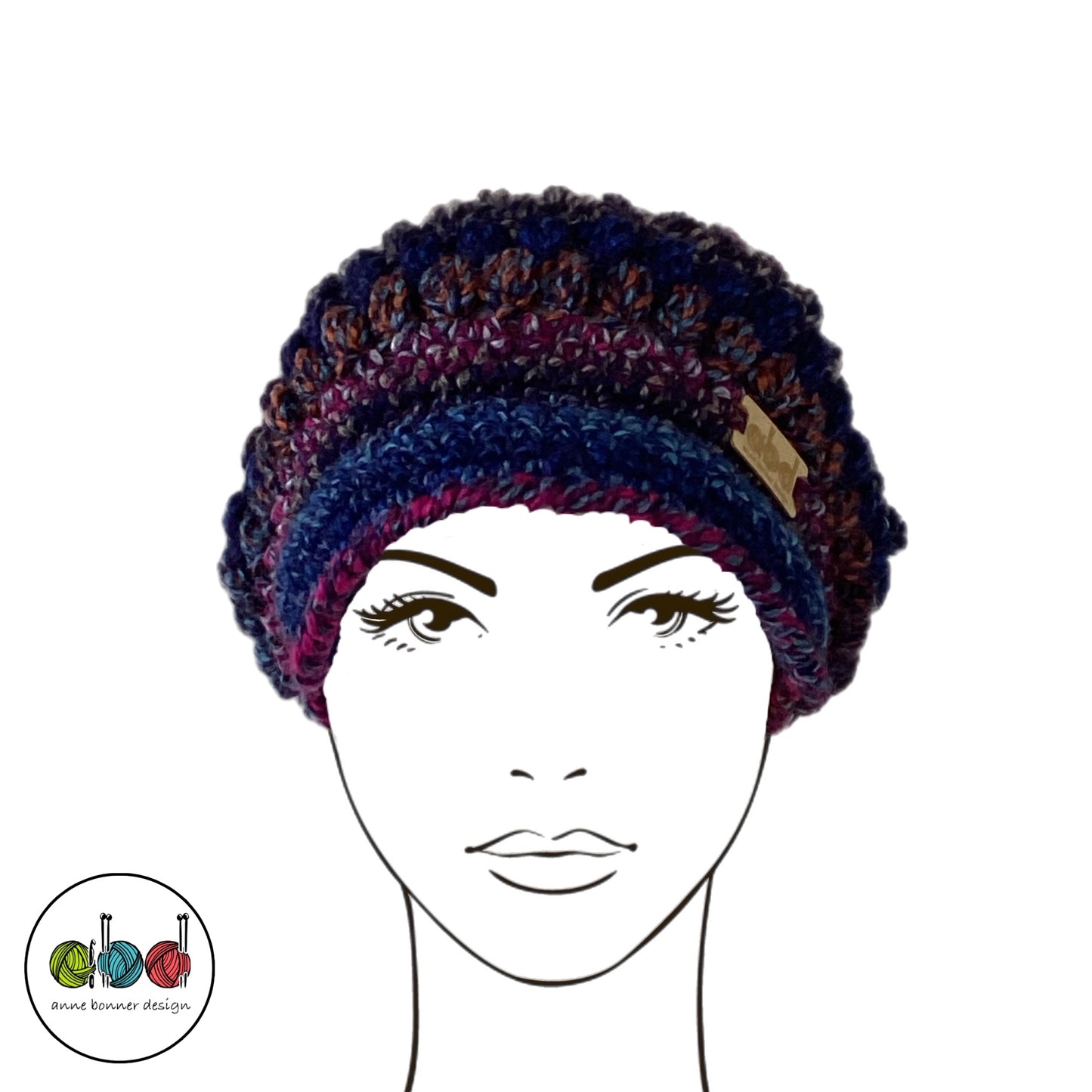 Handmade Crochet Newsboy Hat - One of a Kind | AH029