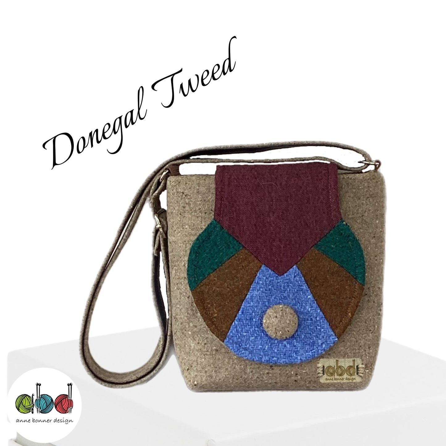 Handcrafted Donegal Tweed Crossbody Bag – One of a Kind |  CB013)