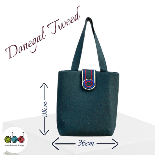 Handcrafted Donegal Tweed Tote Bag – One of a Kind | TB013