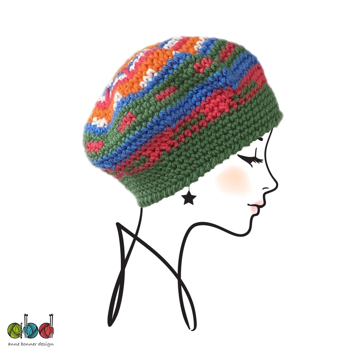 Handmade Crochet Beret Hat - One of a Kind | AH006
