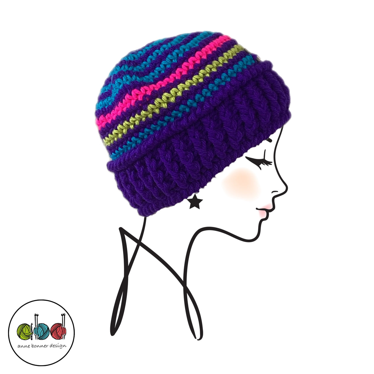 Handmade Crochet Beanie Hat - One of a Kind | AH032
