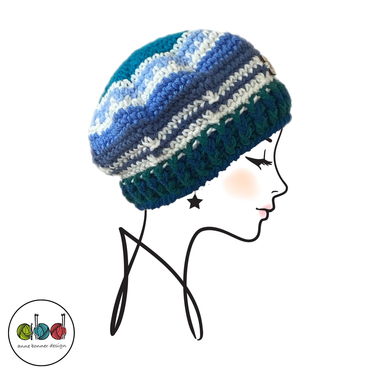 Handmade Crochet Beret Hat - One of a Kind | AH009