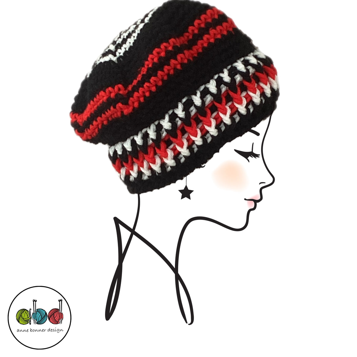Handmade Crochet Slouchy Beret Hat - One of a Kind |  AH31