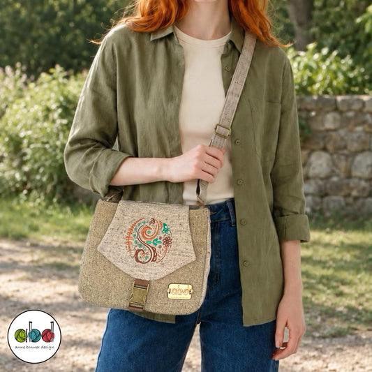 Handcrafted Donegal Tweed Crossbody Bag – One of a Kind |CB014