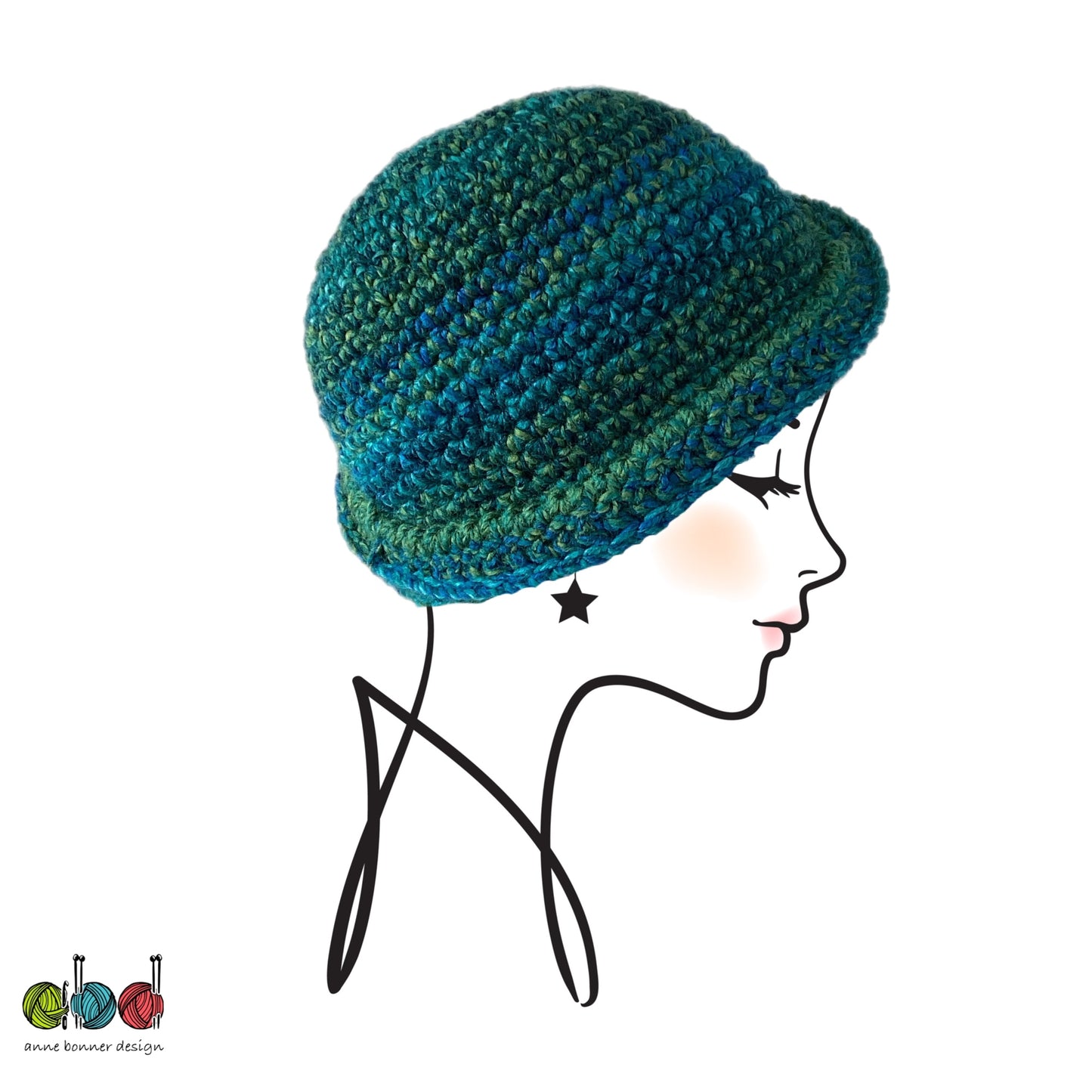Handmade Crochet Beanie Hat - One of a Kind | AH028