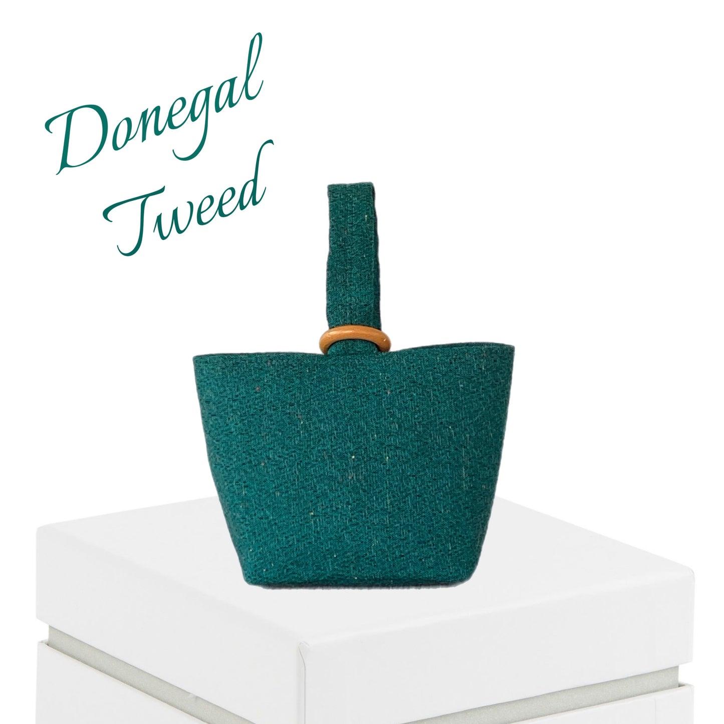 Handcrafted Donegal Tweed Wrist Bag – One of a Kind | WB007
