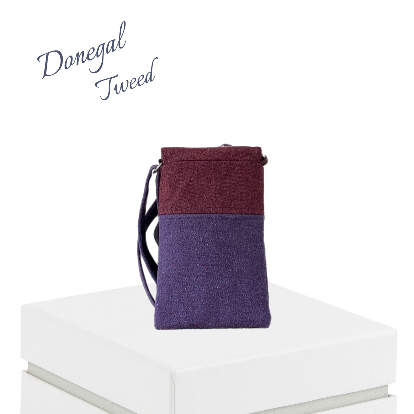 Handcrafted Donegal Tweed Crossbody Phone Bag – One of a Kind | PB006