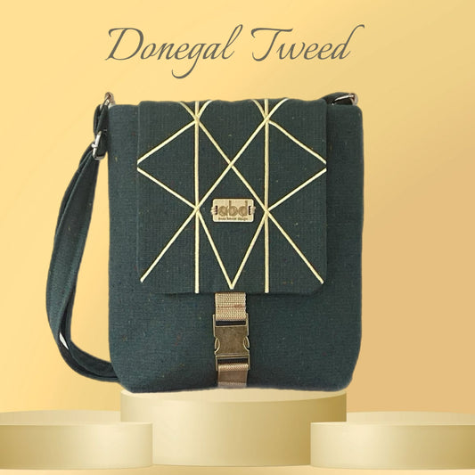 Handcrafted Donegal Tweed Crossbody Bag – One of a Kind |CB014