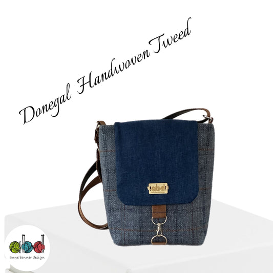 Handcrafted Donegal Tweed Crossbody Bag – One of a Kind |CB007)