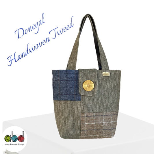 Handcrafted Donegal Tweed Tote Bag – One of a Kind | TB005