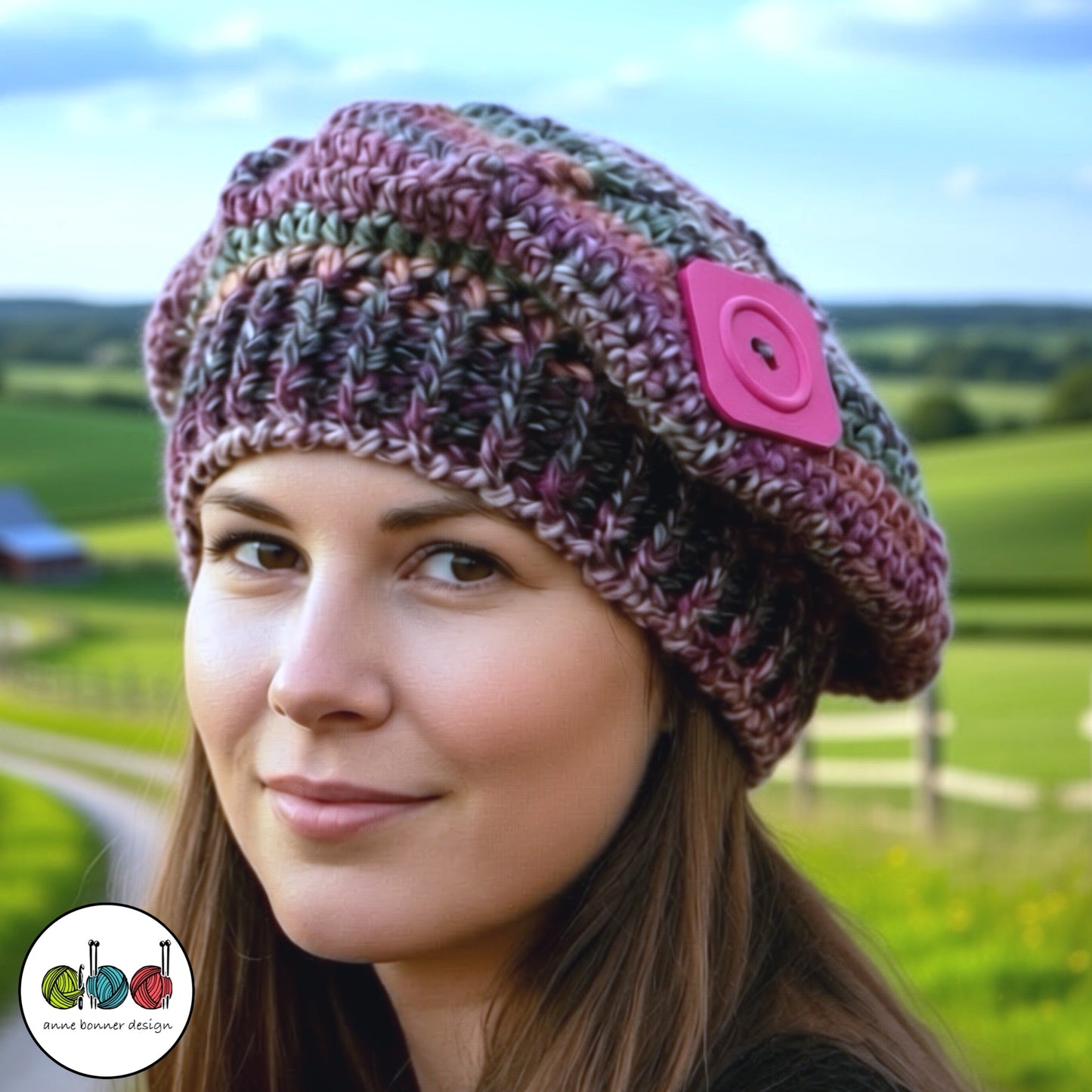 Handmade Crochet Beret Hat - One of a Kind | AH019