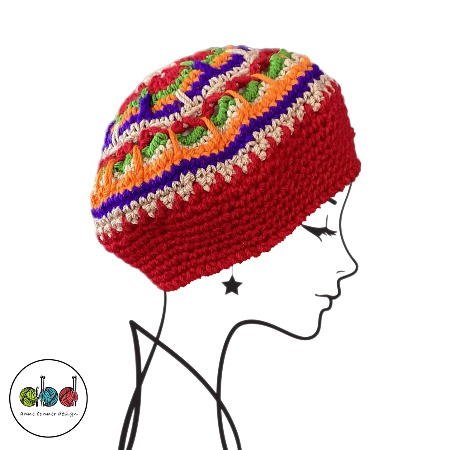 Handmade Crochet Beret Hat - One of a Kind | AH006