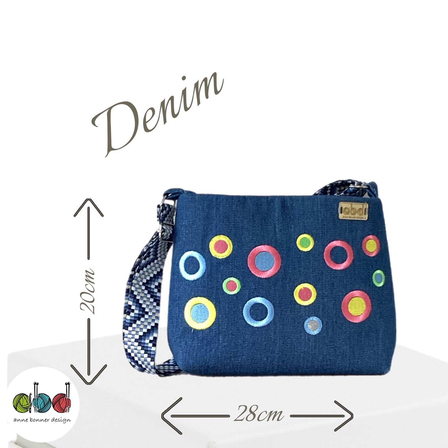 Handcrafted Denim Crossbody Bag – One of a Kind | CB018