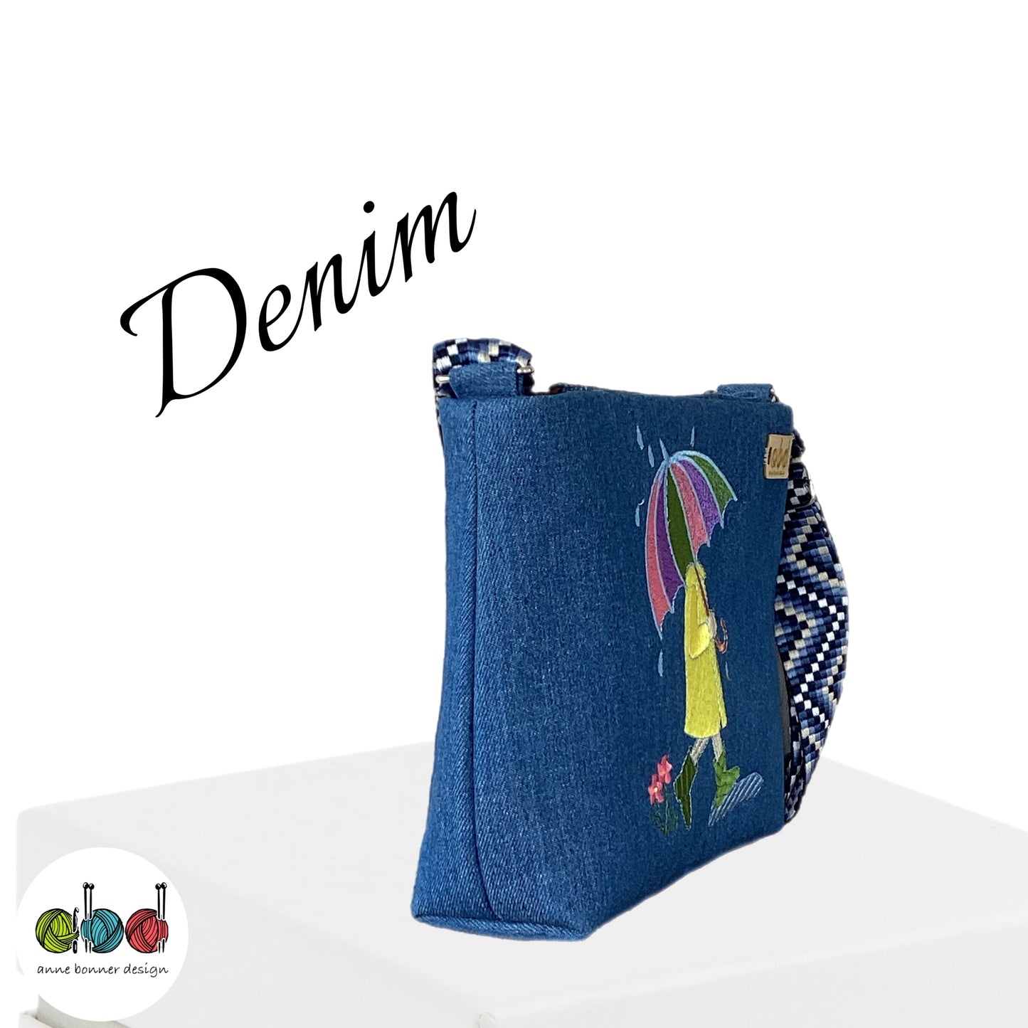 Handcrafted Denim Crossbody Bag – One of a Kind | CB020