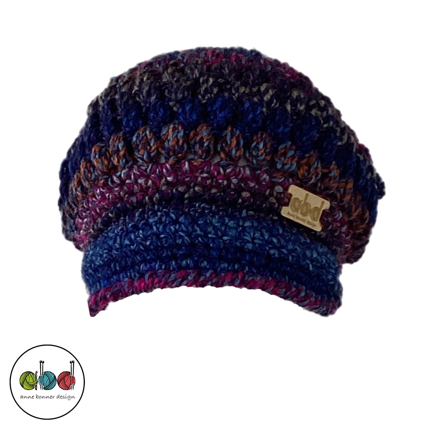 Handmade Crochet Newsboy Hat - One of a Kind | AH029