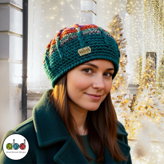 Handmade Crochet Beret Hat - One of a Kind | AH026