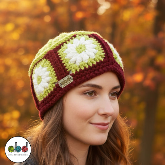 Handmade Crochet Beanie Hat - One of a Kind | AH022