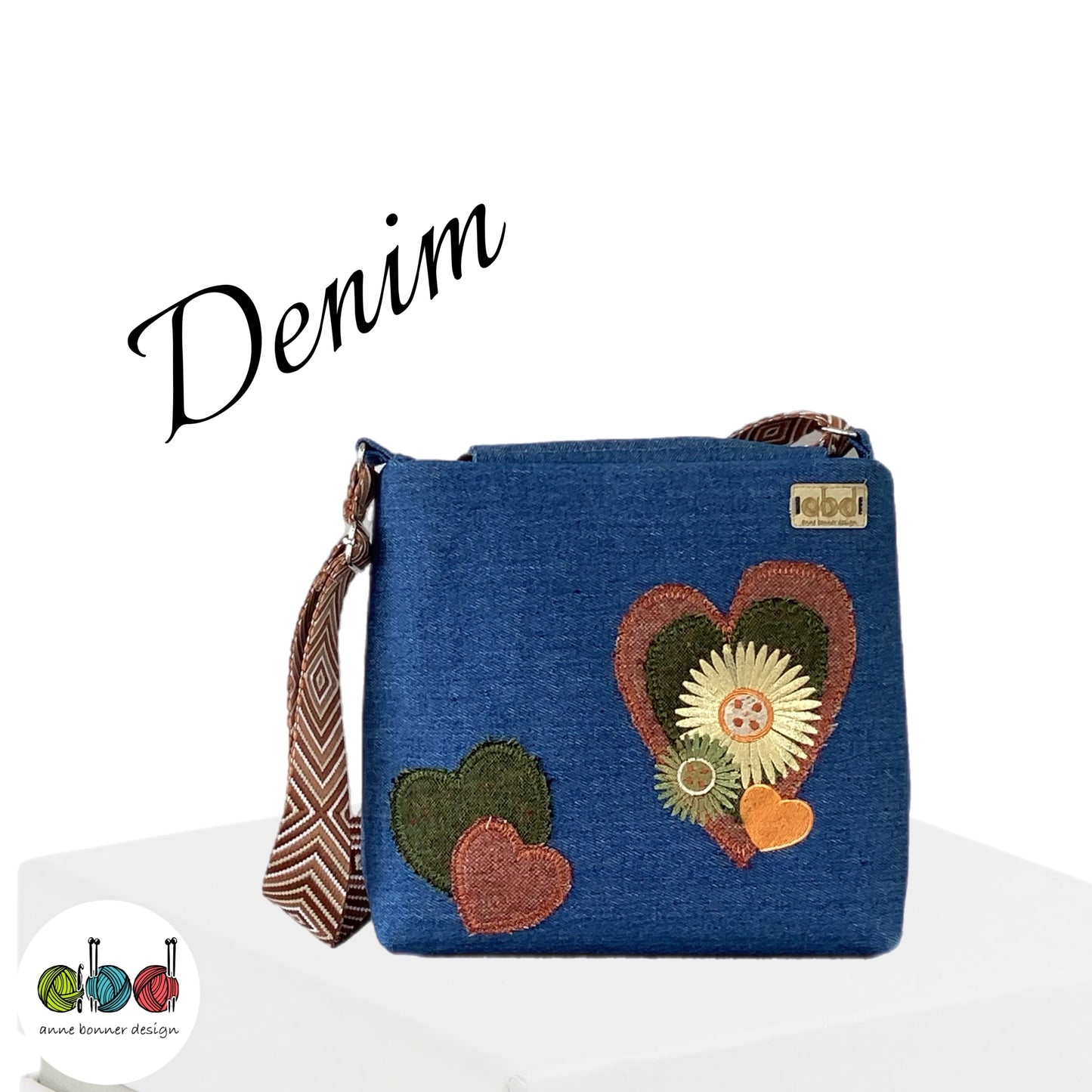 Handcrafted Denim Crossbody Bag – One of a Kind | CB019