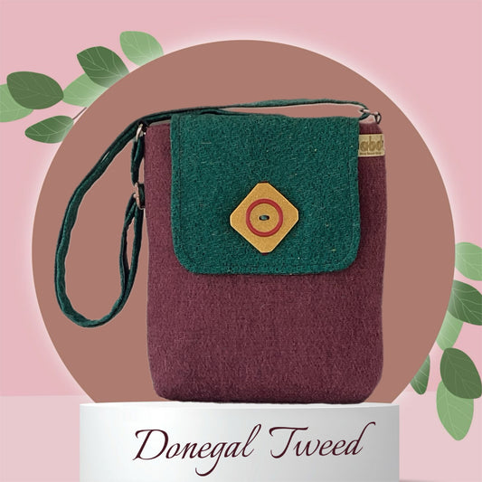 Handcrafted Donegal Tweed Crossbody Bag – One of a Kind |CB010