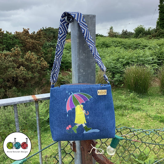 Handcrafted Denim Crossbody Bag – One of a Kind | CB020