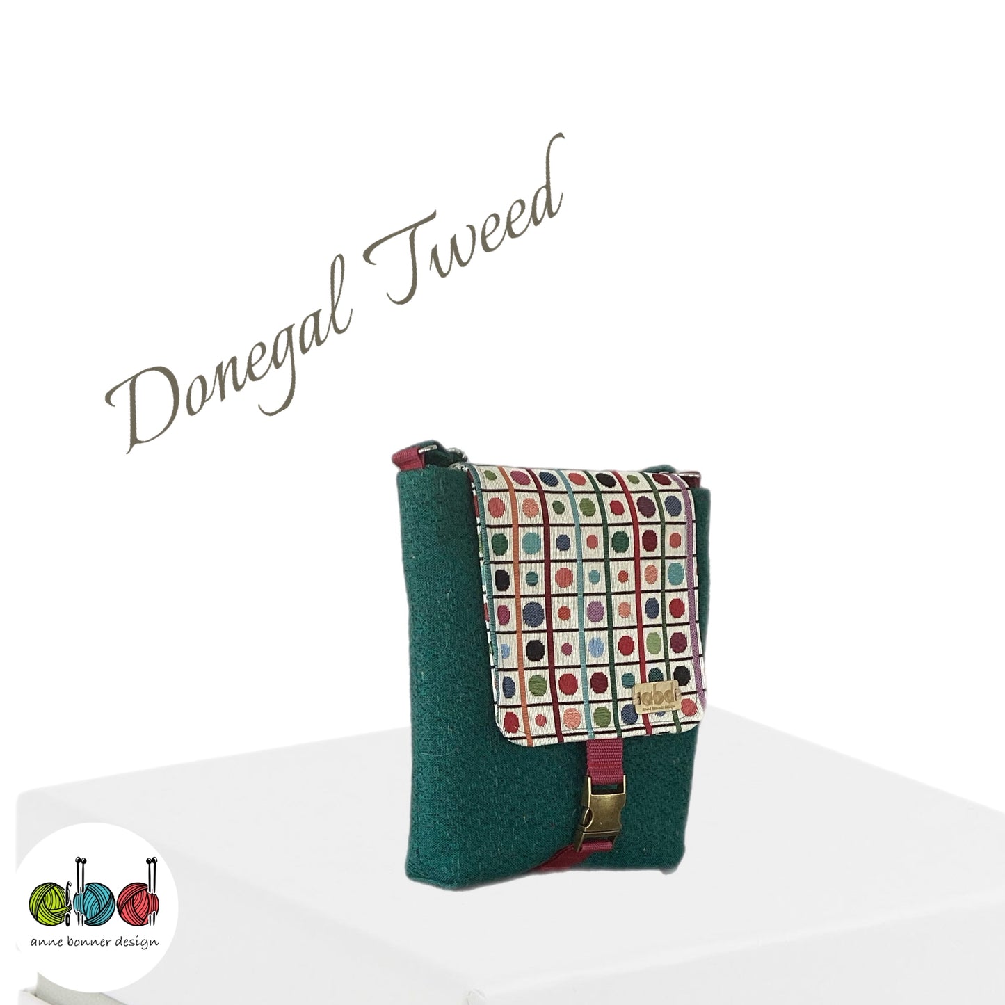 Handcrafted Donegal Tweed Crossbody Bag – One of a Kind |CB015