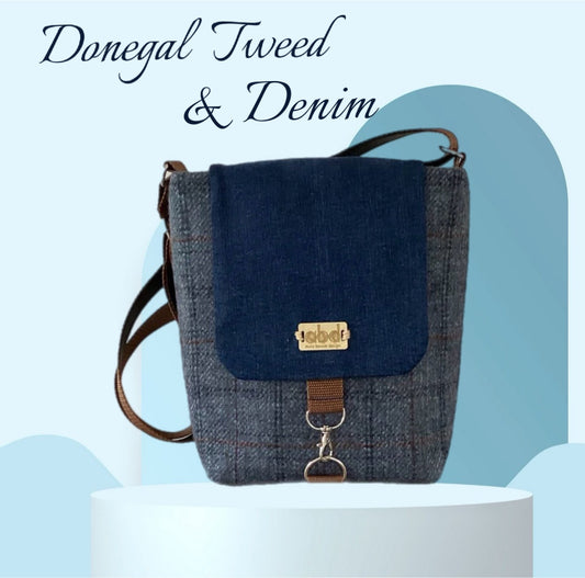 Handcrafted Donegal Tweed Crossbody Bag – One of a Kind |CB007)