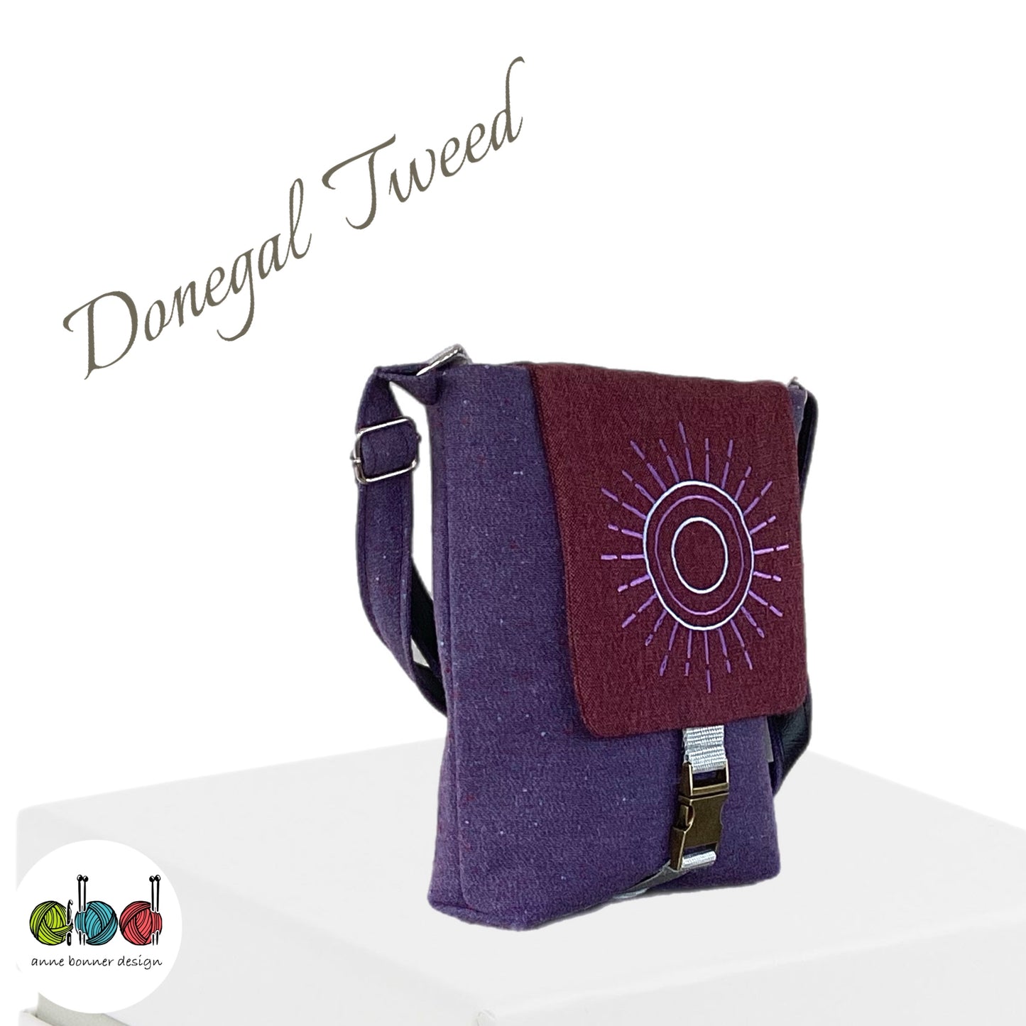Handcrafted Donegal Tweed Crossbody Bag – One of a Kind |CB016
