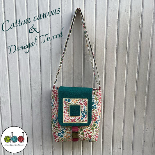 Handcrafted Donegal Tweed Crossbody Bag – One of a Kind |CB018