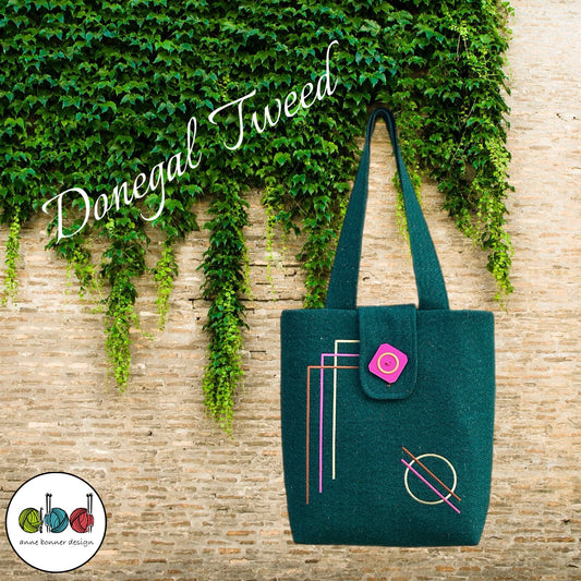 Handcrafted Donegal Tweed Tote Bag – One of a Kind | TB012