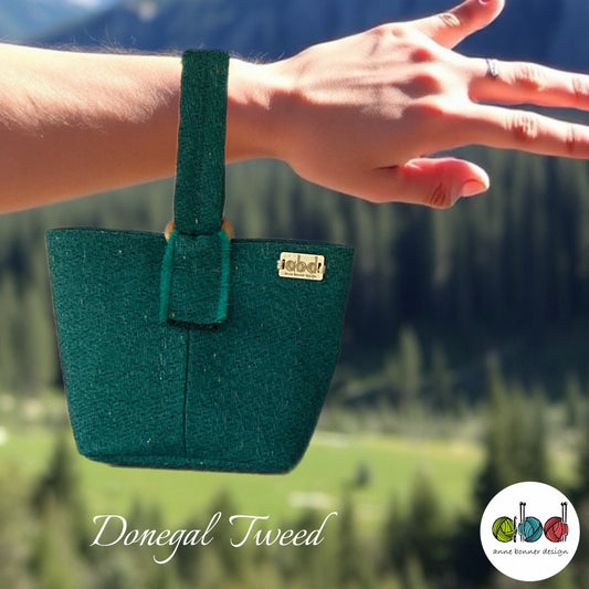 Handcrafted Donegal Tweed Wrist Bag – One of a Kind | WB007