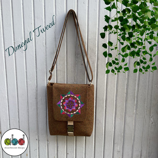 Handcrafted Donegal Tweed Crossbody Bag – One of a Kind |CB017