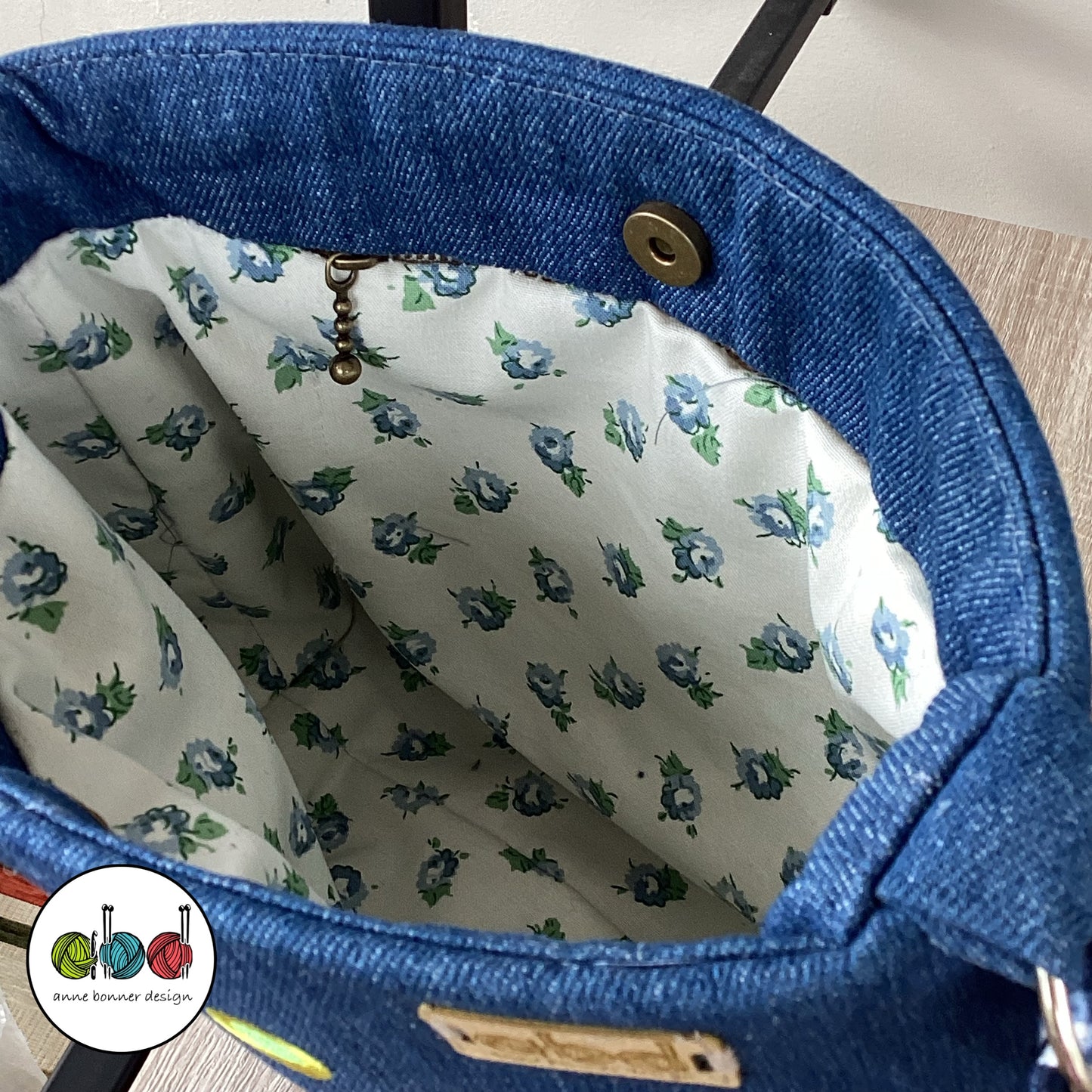 Handcrafted Denim Crossbody Bag – One of a Kind | CB018