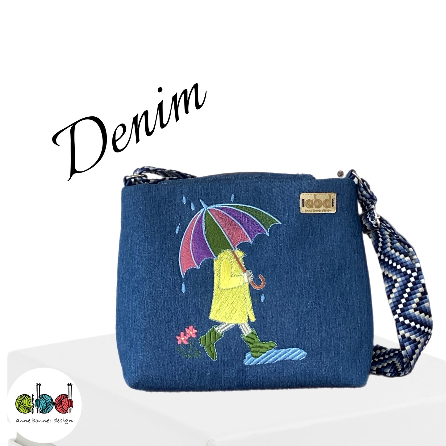 Handcrafted Denim Crossbody Bag – One of a Kind | CB020