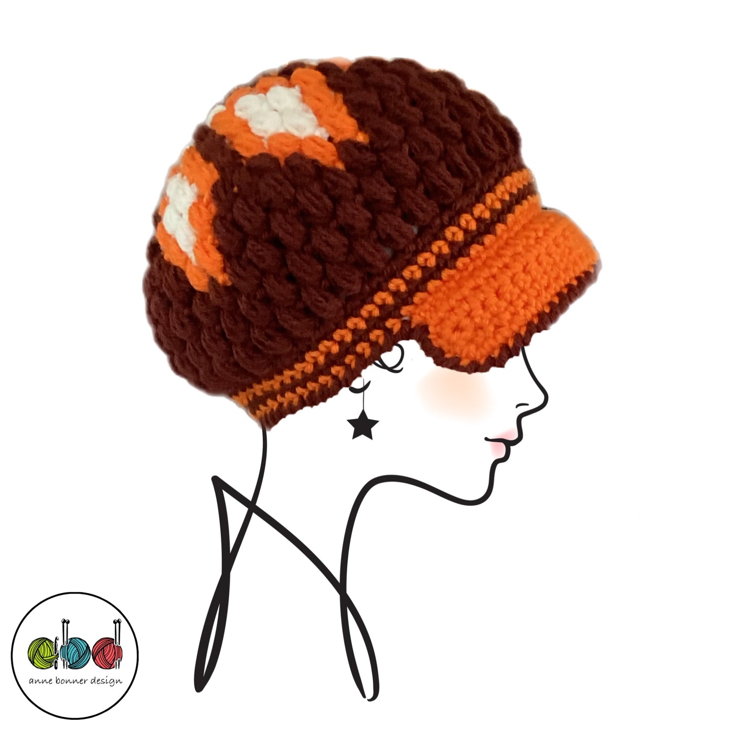 Handmade Crochet Newsboy Hat - One of a Kind | AH015