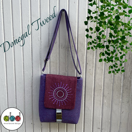 Handcrafted Donegal Tweed Crossbody Bag – One of a Kind |CB016