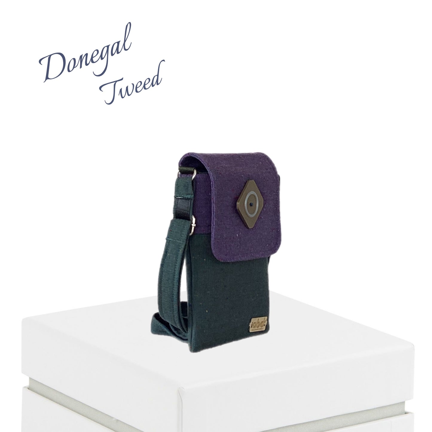 Handcrafted Donegal Tweed Crossbody Phone Bag – One of a Kind | PB004