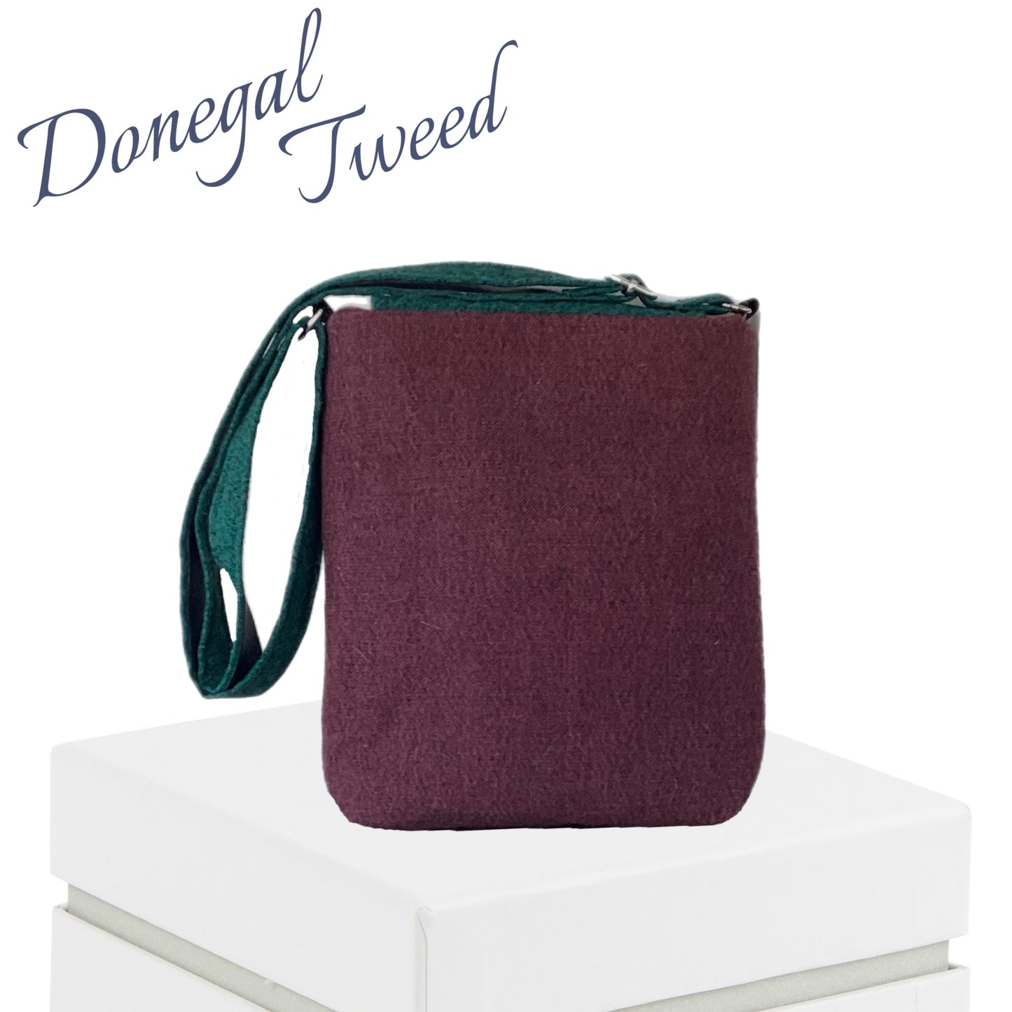 Handcrafted Donegal Tweed Crossbody Bag – One of a Kind |CB010